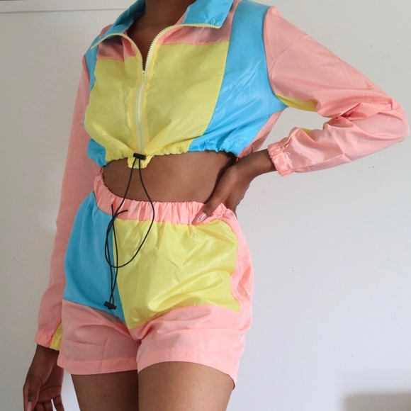 Color Block Two Piece Set - Picture 2 of 2